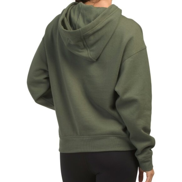 NEW CALVIN KLEIN Embroidered Logo Oversized Pull Over Hoodie FOSSIL 267tn - Picture 2 of 2